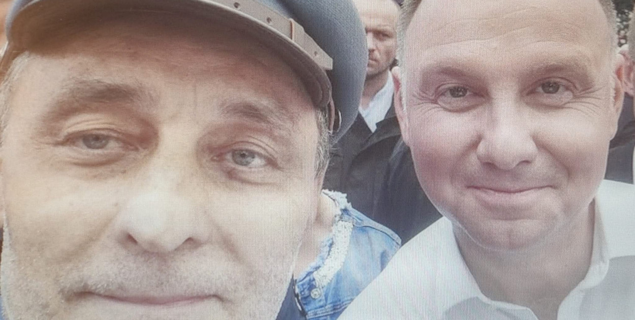 Prezydent RP Andrzej Duda i Maestro Robert Grudzień podczas spotkania wyborczego w Radomiu w roku 2020 
