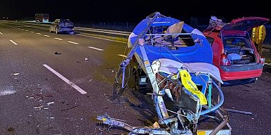 Wypadek na S7. Kierowca w szpitalu-8267